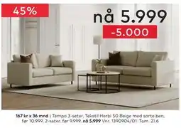 Skeidar Tempo 3-seter tilbud