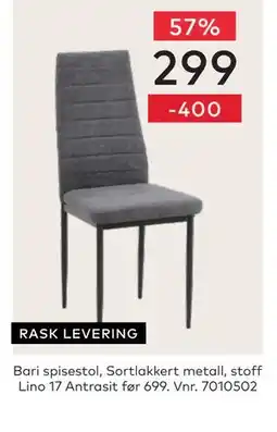 Skeidar Bari spisestol tilbud