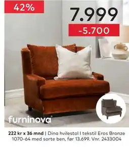 Skeidar furninova Dina hvilestol tilbud