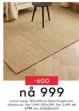 Skeidar Lotus teppe tilbud