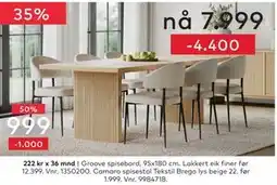 Skeidar Groove spisebord tilbud