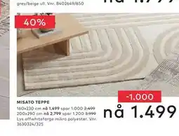 Skeidar MISATO TEPPE tilbud