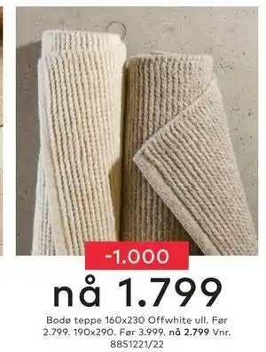 Skeidar Bodø teppe tilbud
