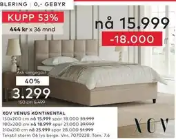 Skeidar XOV VENUS KONTINENTAL tilbud