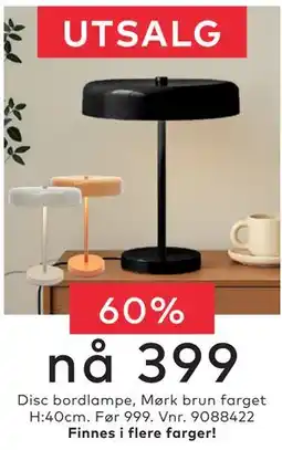 Skeidar Disc bordlampe tilbud