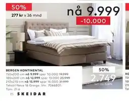 Skeidar BERGEN KONTINENTAL tilbud