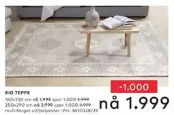 Skeidar RIO TEPPE tilbud
