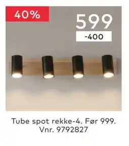 Skeidar Tube spot rekke-4 tilbud