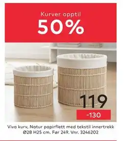 Skeidar Viva kurv tilbud