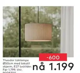 Skeidar Theodor taklampe tilbud