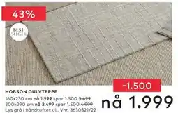 Skeidar HOBSON GULVTEPPE tilbud