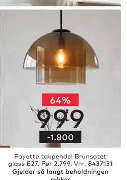 Skeidar Fayette takpendel tilbud