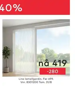 Skeidar Line lamellgardin tilbud