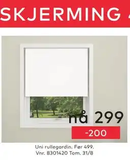 Skeidar Uni rullegardin tilbud