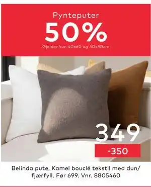 Skeidar Belinda pute tilbud