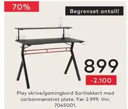 Skeidar Play skrive/gamingbord tilbud