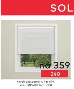 Skeidar Touch plissegardin tilbud