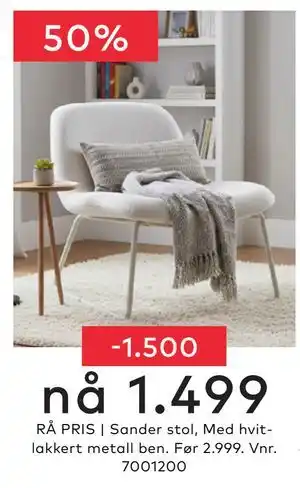 Skeidar Sander stol tilbud
