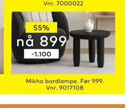 Skeidar Mikha bordlampe tilbud
