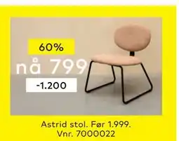 Skeidar Astrid stol tilbud
