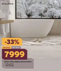 Megaflis Celeste udine badekar høyre/venstre tilbud