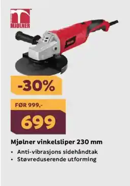 Megaflis Mjølner vinkelsliper 230 mm tilbud