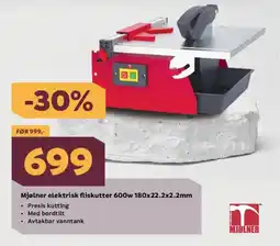 Megaflis Mjølner elektrisk fliskutter 600w 180x22.2x2.2mm tilbud