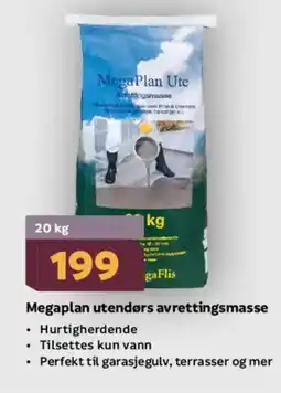 Megaflis MEGAPLAN Utendørs avrettingsmasse tilbud