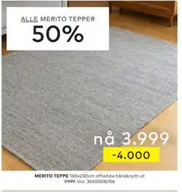 Skeidar MERITO TEPPE tilbud