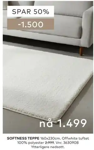 Skeidar SOFTNESS TEPPE tilbud