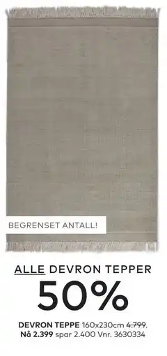 Skeidar ALLE DEVRON TEPPER tilbud