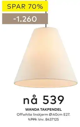 Skeidar WANDA TAKPENDEL tilbud