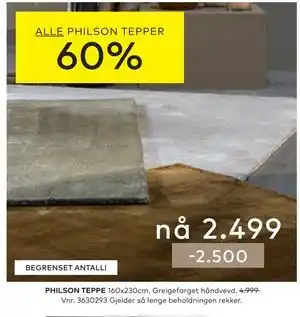Skeidar PHILSON TEPPE tilbud