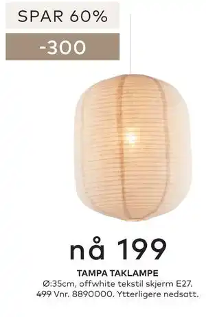 Skeidar TAMPA TAKLAMPE tilbud