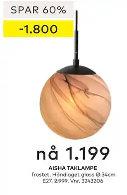 Skeidar AISHA TAKLAMPE tilbud