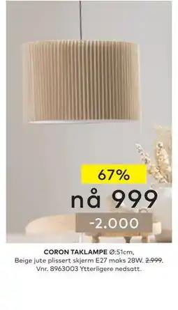 Skeidar CORON TAKLAMPE tilbud