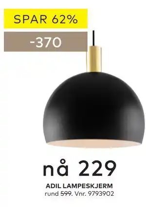 Skeidar ADIL LAMPESKJERM tilbud