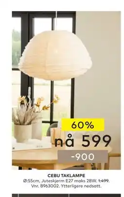 Skeidar CEBU TAKLAMPE tilbud
