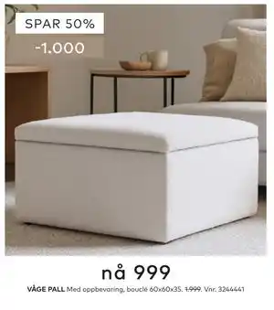 Skeidar VÅGE PALL tilbud