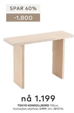 Skeidar TOKYO KONSOLLBORD tilbud