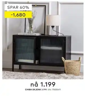 Skeidar CHIBA SKJENK tilbud