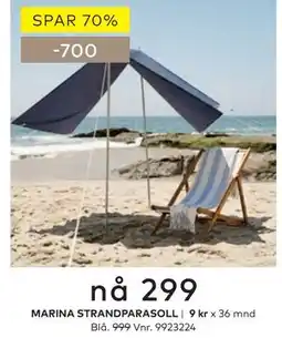 Skeidar MARINA STRANDPARASOLL tilbud