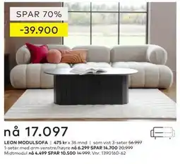 Skeidar LEON MODULSOFA tilbud