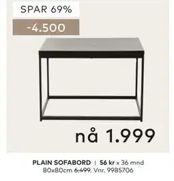 Skeidar PLAIN SOFABORD tilbud