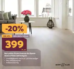 Megaflis BERRYALLOC Grand avenue ku damm aluloc prime laminatgulv tilbud