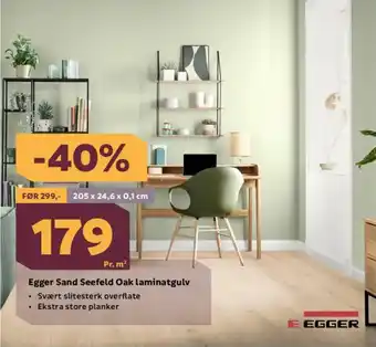 Megaflis EGGER Sand seefeld oak laminatgulv tilbud