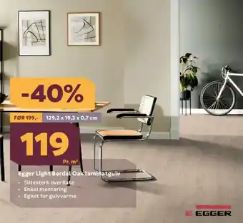 Megaflis EGGER Light berdal oak laminatgulv tilbud