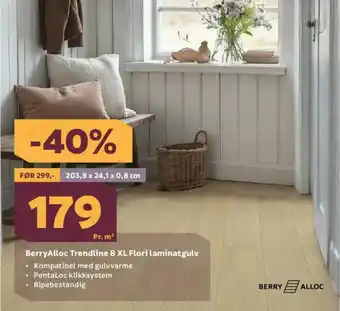 Megaflis BERRYALLOC Trendline 8 xl flori laminatgulv tilbud