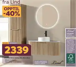 Megaflis Lind breath 100 servantskap 100 x 45,5 x 40 cm tilbud