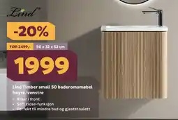 Megaflis LIND Timber small 50 baderomsmøbel høyre/venstre tilbud